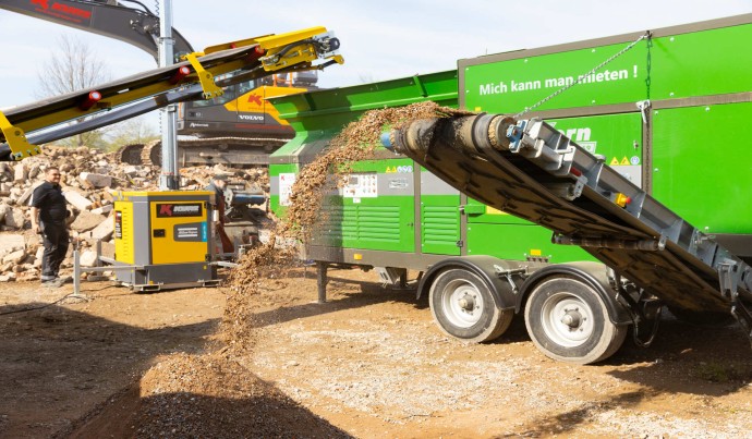 Orange Zerkleinerungsmaschine für Holz