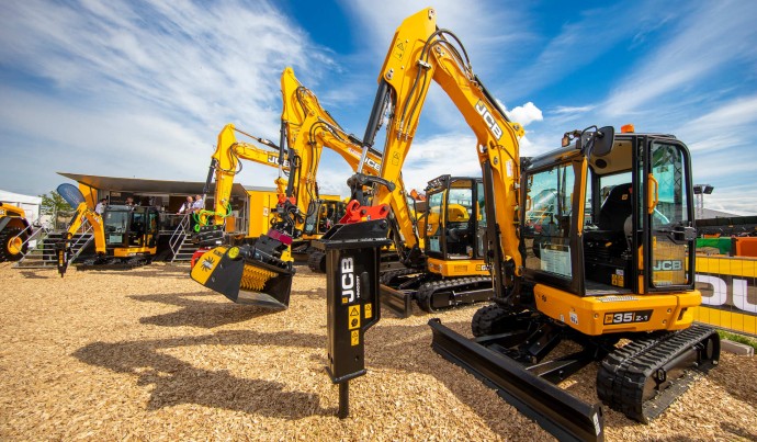 Static presentation area, examle Wacker Neuson