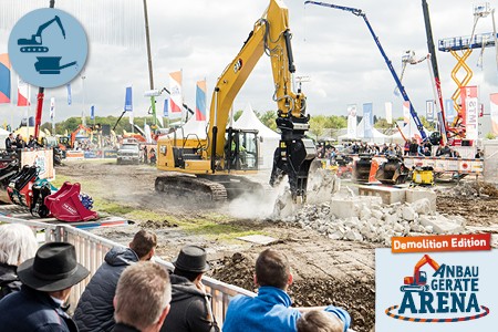 Machine from the attachment arena demonstrates its functions.