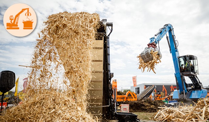 Equipment with hay