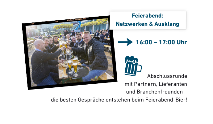 Feierabend: Netzwerken & Ausklang