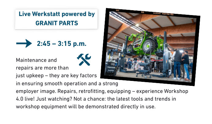 Live Werkstatt powered by GRANIT PARTS