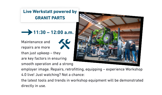 Live Werkstatt powered by GRANIT PARTS 
