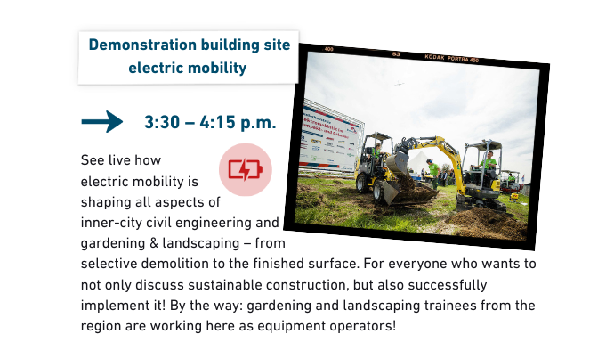 Demonstration building site electric mobility 