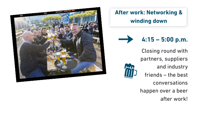 After work: networking & winding down 
