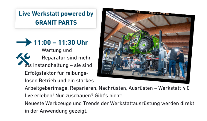 Live Werkstatt powered by GRANIT PARTS
