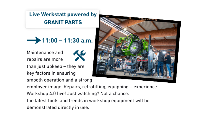Live Werkstatt powered by GRANIT PARTS